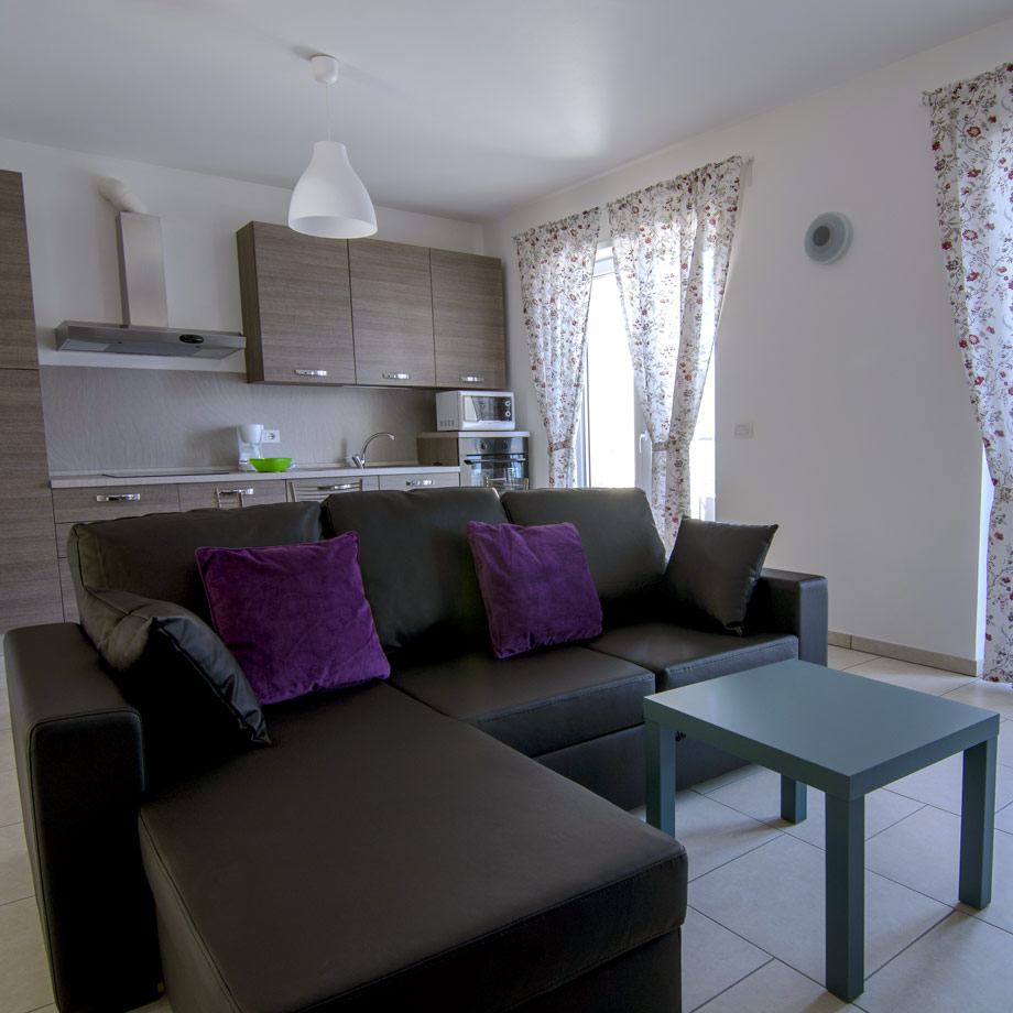 Living Room with Kitchen